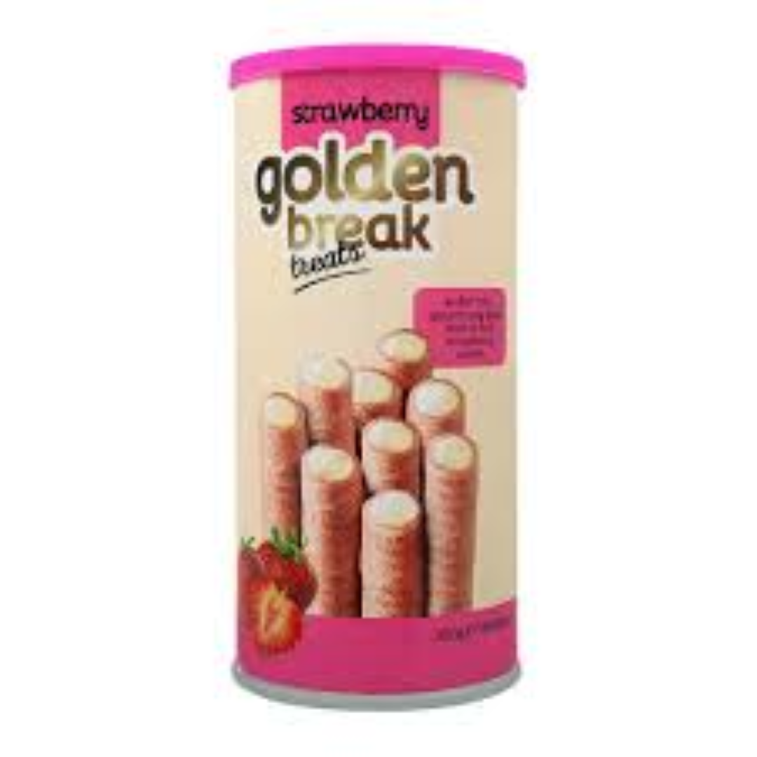 GOLDEN BREAK STRAWBERRY WAFER ROLL 300G